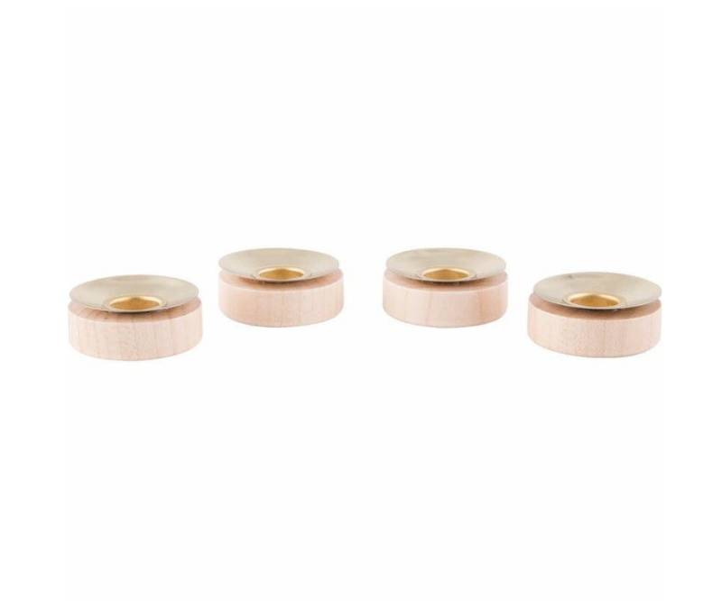 Erzgebirge-Palast Weihnachtspyramide Premium Teelichteinsätze für Kerzen 1,4cm - 4er-Set von Erzgebirge-Pal von Erzgebirge-Palast