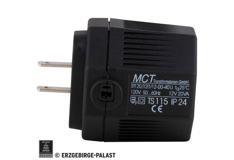 Erzgebirge-Palast Weihnachtspyramide Steckertrafo 12V/20VA von Erzgebirge-Palast von Erzgebirge-Palast