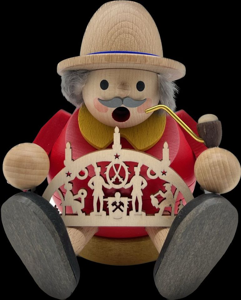 Erzgebirgische Volkskunst Richard Glässer GmbH Räuchermännchen Kugelrauchmann mit Schwibbogen, sitzend Höhe 15cm NEU Erzgebirgische Volkskunst Richard Glässer GmbH Räuchermännchen Kugelrauchmann mit Schwibbogen, sitzend Höhe 15cm NEU von Erzgebirgische Volkskunst Richard Glässer GmbH