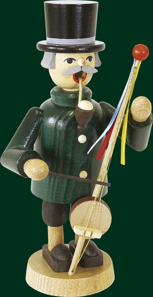 Erzgebirgische Volkskunst Richard Glässer GmbH Räuchermännchen Räucherfigur Musikant mit Teufelsgeige Höhe= 19cm NEU von Erzgebirgische Volkskunst Richard Glässer GmbH