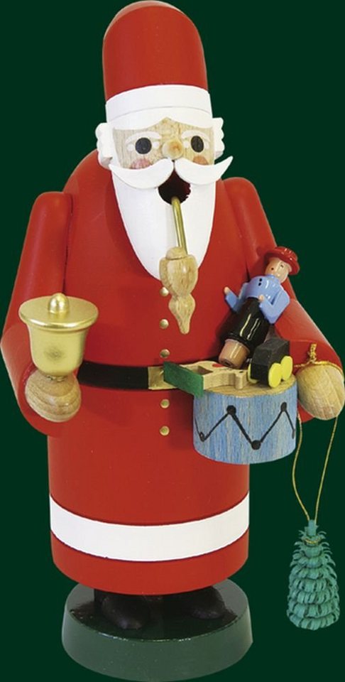 Erzgebirgische Volkskunst Richard Glässer GmbH Räuchermännchen Räucherfigur Weihnachtsmann mit Geschenke Höhe= 18cm NEU von Erzgebirgische Volkskunst Richard Glässer GmbH