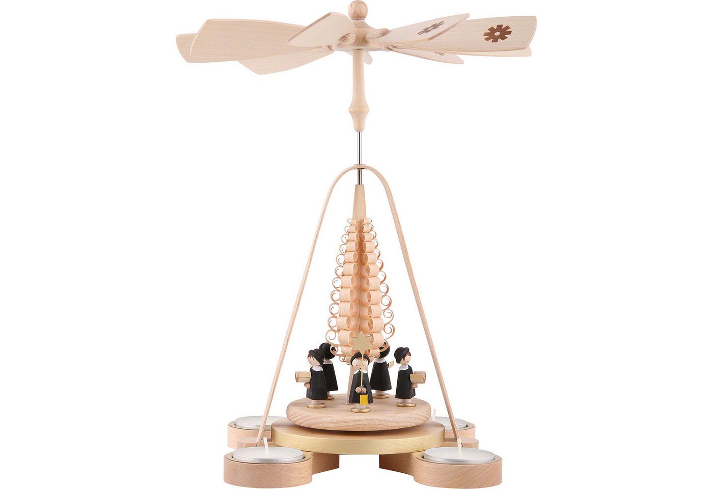 Erzgebirgische Volkskunst Richard Glässer GmbH Weihnachtspyramide 1-stöckige Pyramide Kurrende (25cm) von Richard Glässer von Erzgebirgische Volkskunst Richard Glässer GmbH