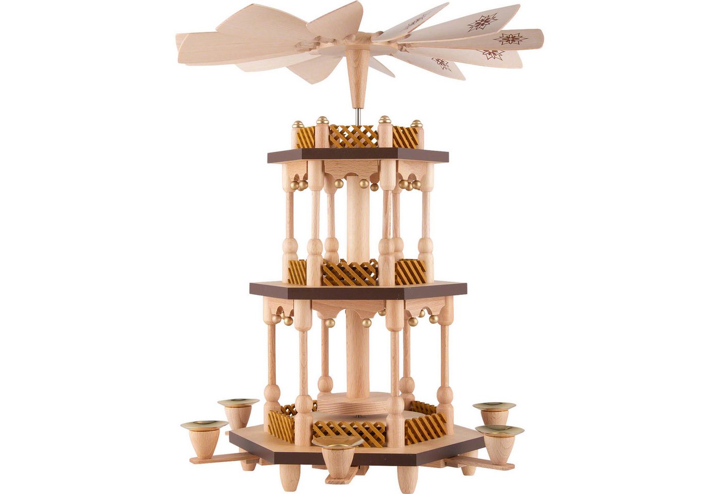Erzgebirgische Volkskunst Richard Glässer GmbH Weihnachtspyramide 3-stöckige Pyramide unbestückt (38cm) von Richard Glässer von Erzgebirgische Volkskunst Richard Glässer GmbH