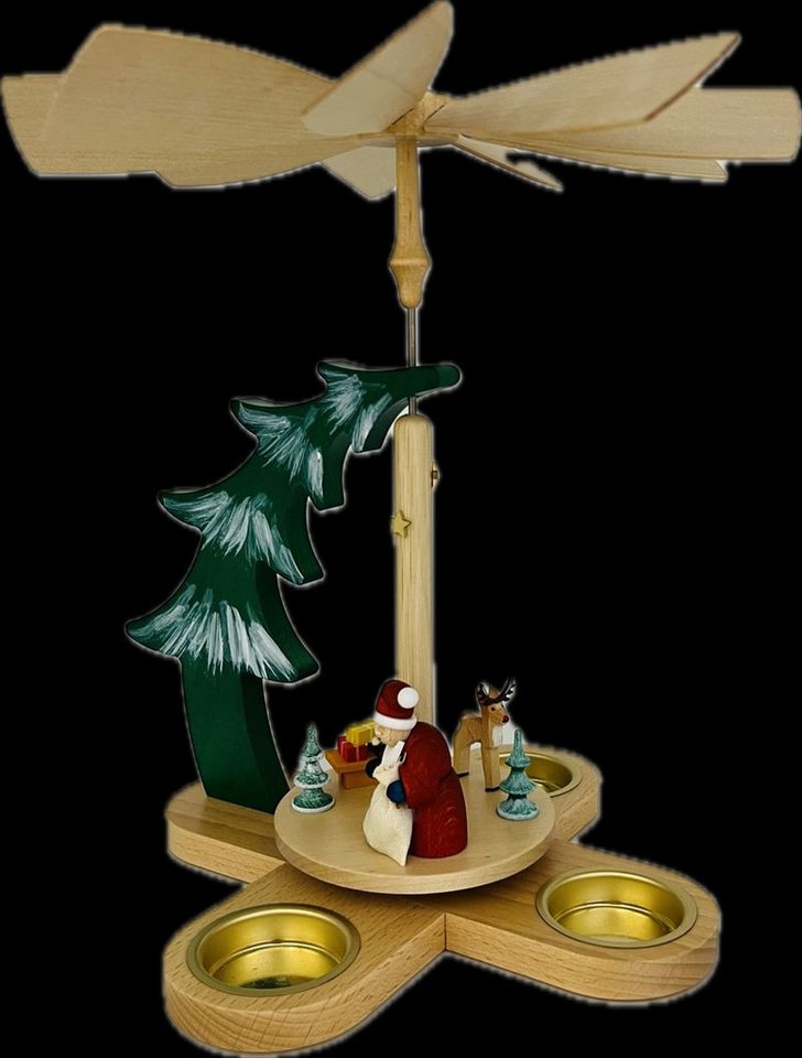 Erzgebirgische Volkskunst Richard Glässer GmbH Weihnachtspyramide Teelichtpyramide Tannenpyramide Weihnachtsmann m.Rentier Höhe 27cm Erzgebirgische Volkskunst Richard Glässer GmbH Weihnachtspyramide Teelichtpyramide Tannenpyramide Weihnachtsmann m.Rentier Höhe 27cm von Erzgebirgische Volkskunst Richard Glässer GmbH