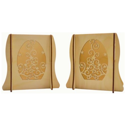 Erzwelt - Lichterbogenerhöhung aus Holz 2er-Set – Fensterbank Erhöhung für Lichterbogen – Schwibbogen Untersatz – Original Erzgebirge – Sockel Motiv Sternenornamente – 11,5 x 11 x 8,5 cm von Erzwelt