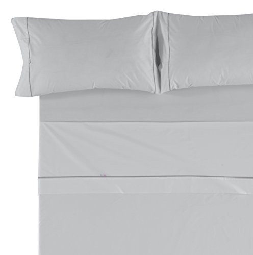 Es-Tela Glatte biés 50/50 Bettwäsche Set para cama de 160 cm, 4 piezas Perlfarben von Es-Tela