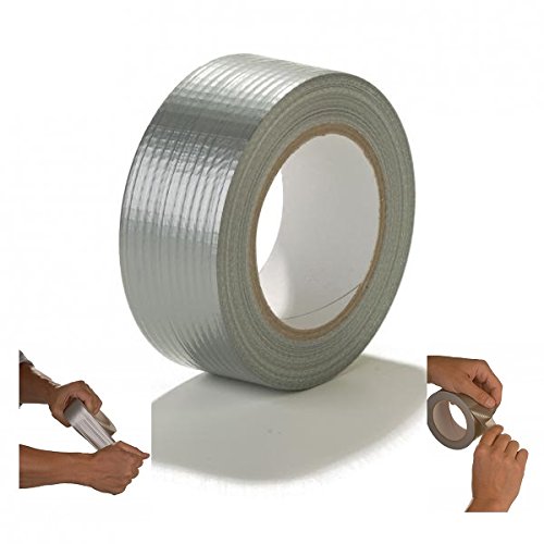 Profi Gewebeband 50 m x 48 mm " 150my" Ultra Strong' Gaffa Tape Duct Klebeband Panzertape Panzerband Gewebeklebeband Steinband Silber, Größe:1 Rolle Made in Europa von Es