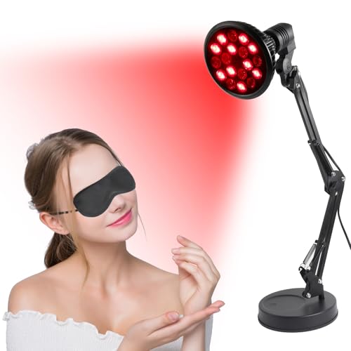 Esbaybulbs Rotlichtlampe Wärmelampe 18LED Lichtlampe Rote Infrarotlampe Wärmelampe Rotlicht Therapie 660nm & 850nm fur Heimat von Esbaybulbs