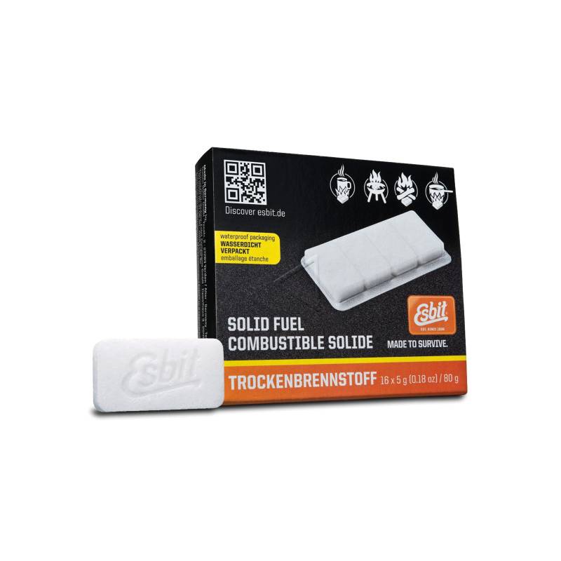 ESBIT Trockenbrennstoff Tabletten Campingkocher Outdoor Kocher Brennstoff 16x5 g von Esbit