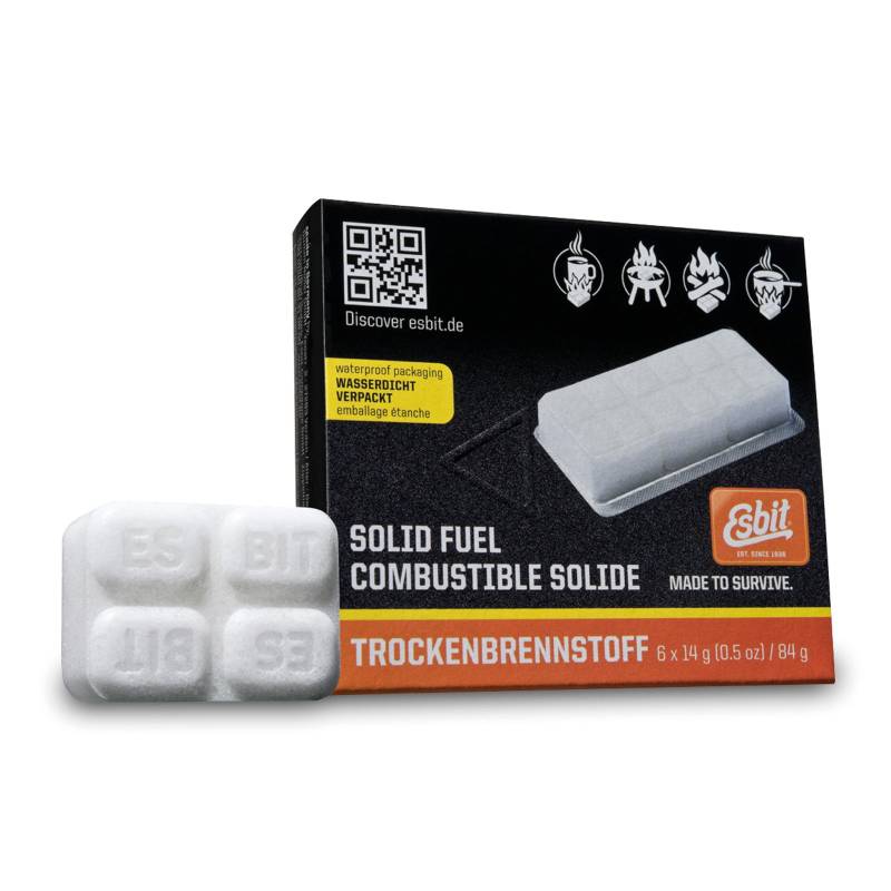 ESBIT Trockenbrennstoff Tabletten Campingkocher Outdoor Kocher Brennstoff 6x14 g von Esbit
