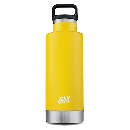 Esbit Isolierflasche Sculptor - Edelstahl Trinkflasche 750 ml in Gelb - für warme und kalte Getränke von Esbit