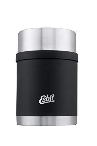 Esbit Thermobehälter Sculptor für Essen - Warmhaltebehälter 750 ml in Schwarz - aus Edelstahl für warme und kalte Speisen von Esbit