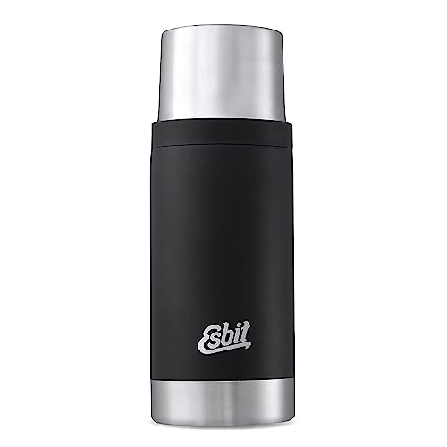 Esbit Thermoflasche Sculptor - Isolierte Flasche aus Edelstahl für warme und kalte Getränke – 500 ml in Schwarz von Esbit