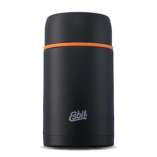 Esbit Thermobehälter Classic für Speisen - Warmhaltebehälter 1000 ml in Schwarz - aus Edelstahl für warme und kalte Lebensmittel von Esbit