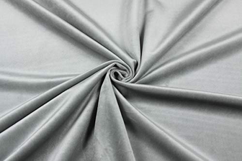 Escalano Möbelstoff Weicher Samt Velvet Velours Bezugsstoff Polsterstoff Dekostoff Sofa Couch Stuhl Sessel (4. Hellgrau) von Escalano