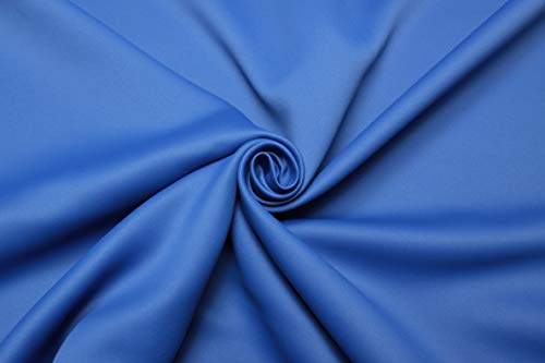 Verdunklungsvorhang mit Kräuselband Stange Vorhang Gardine 300x270cm Thermovorhang Thermogardine Lichtdicht Blickdicht Kräuselband Gardinenstange Kälteschutz Hitzeschutz wärmeisolierend (Blau) von Escalano