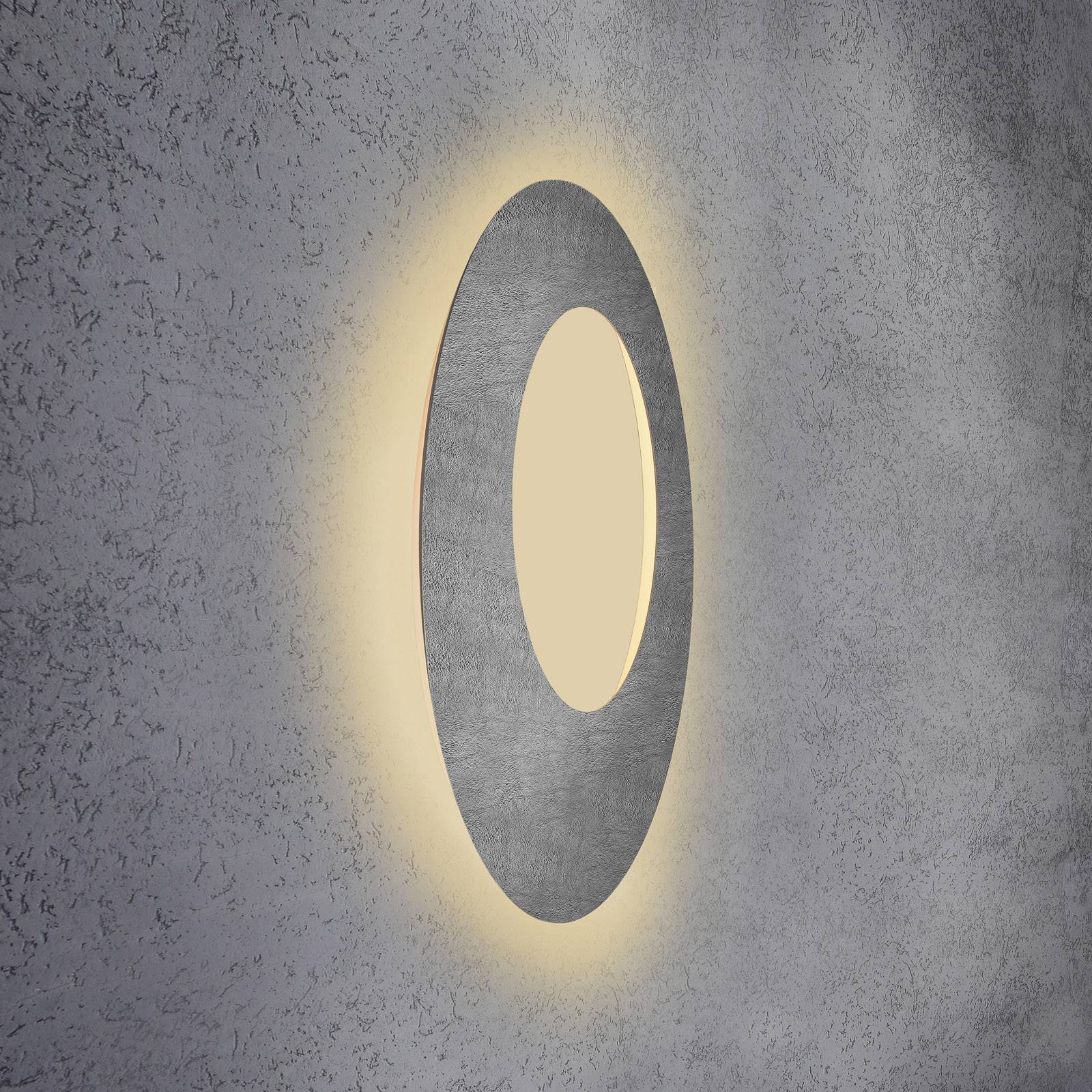 Escale Blade Open LED-Wandleuchte, Beton, Ø 79 cm von Escale