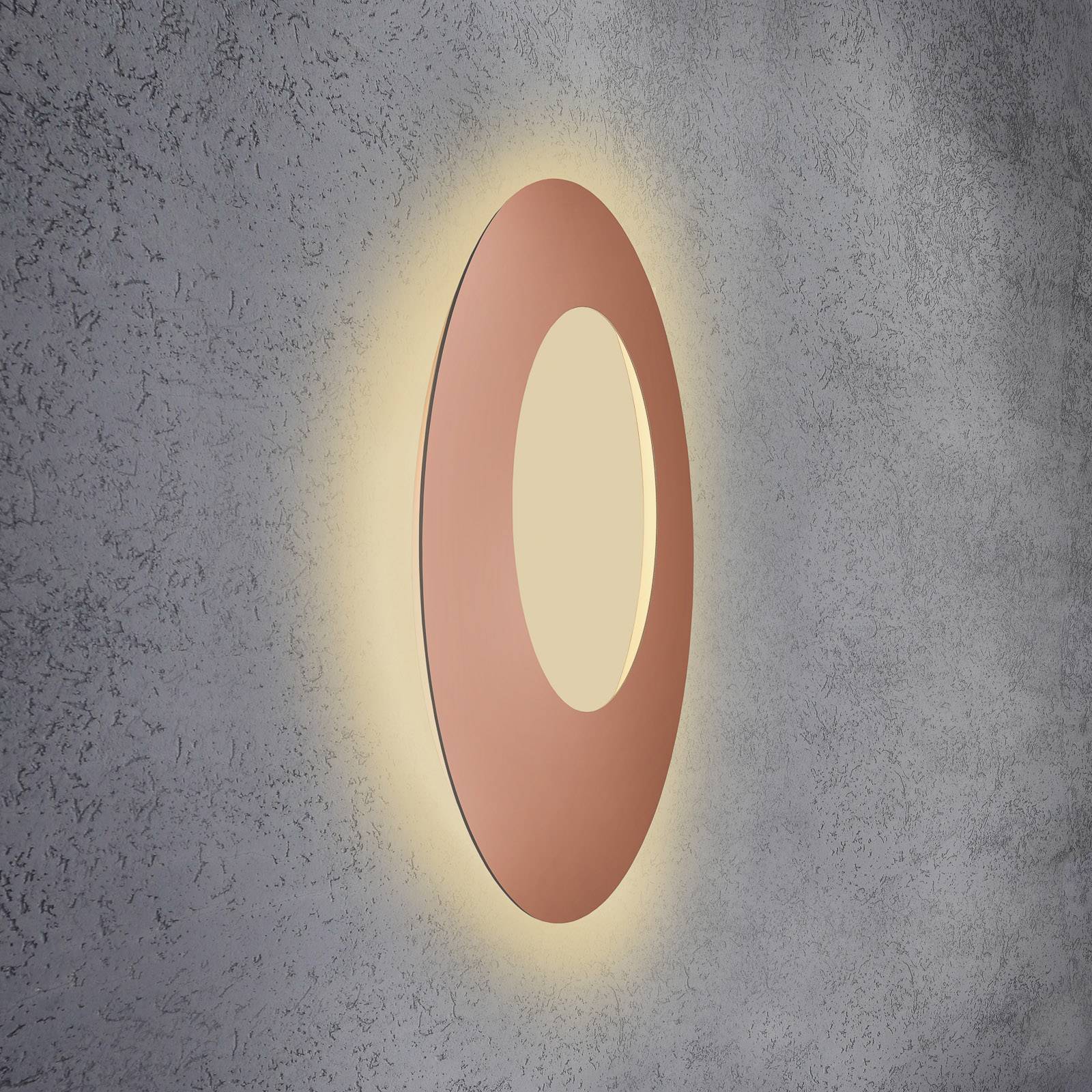 Escale Blade Open LED-Wandleuchte, rosé, Ø 79 cm von Escale