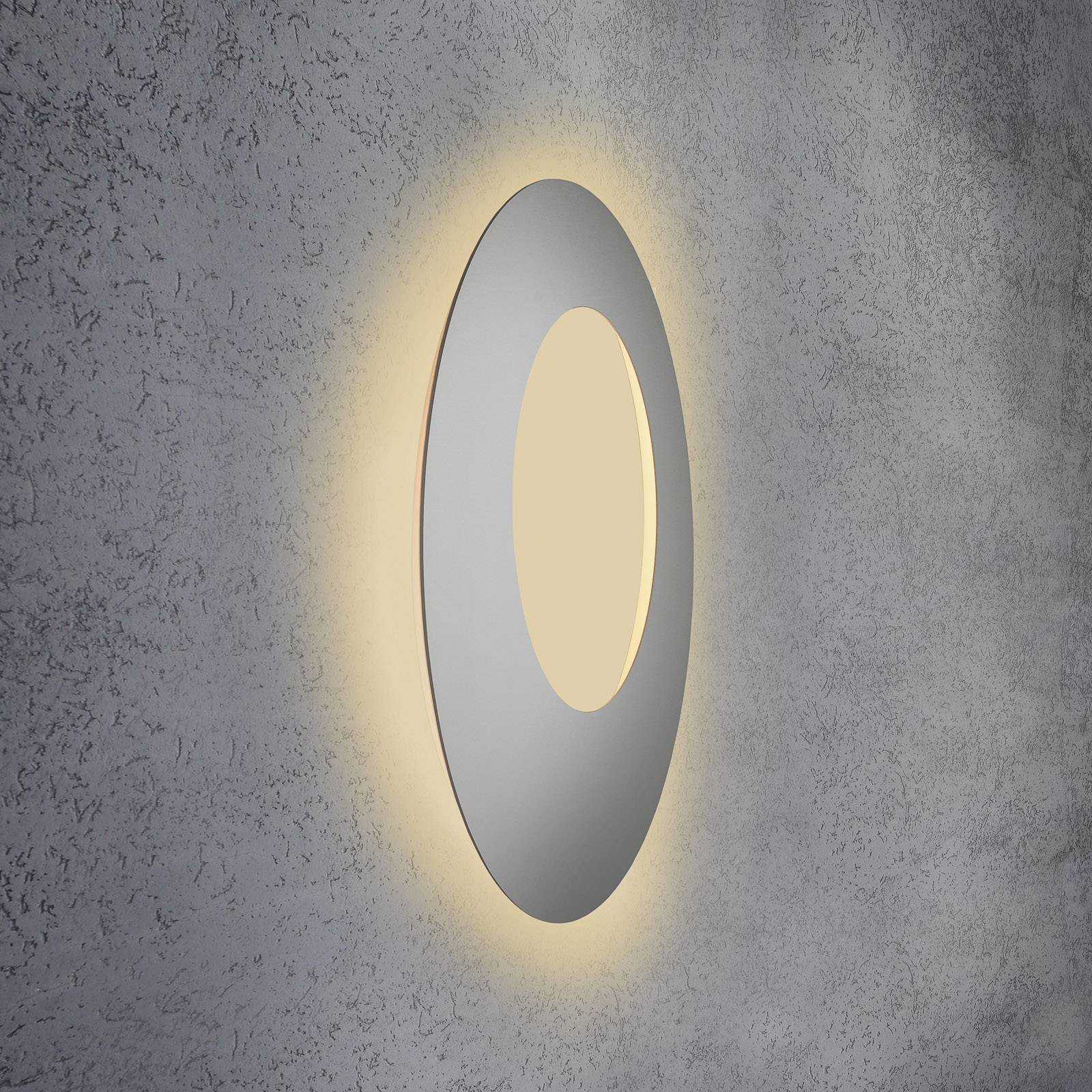 Escale Blade Open LED-Wandleuchte, silber, Ø 79 cm von Escale