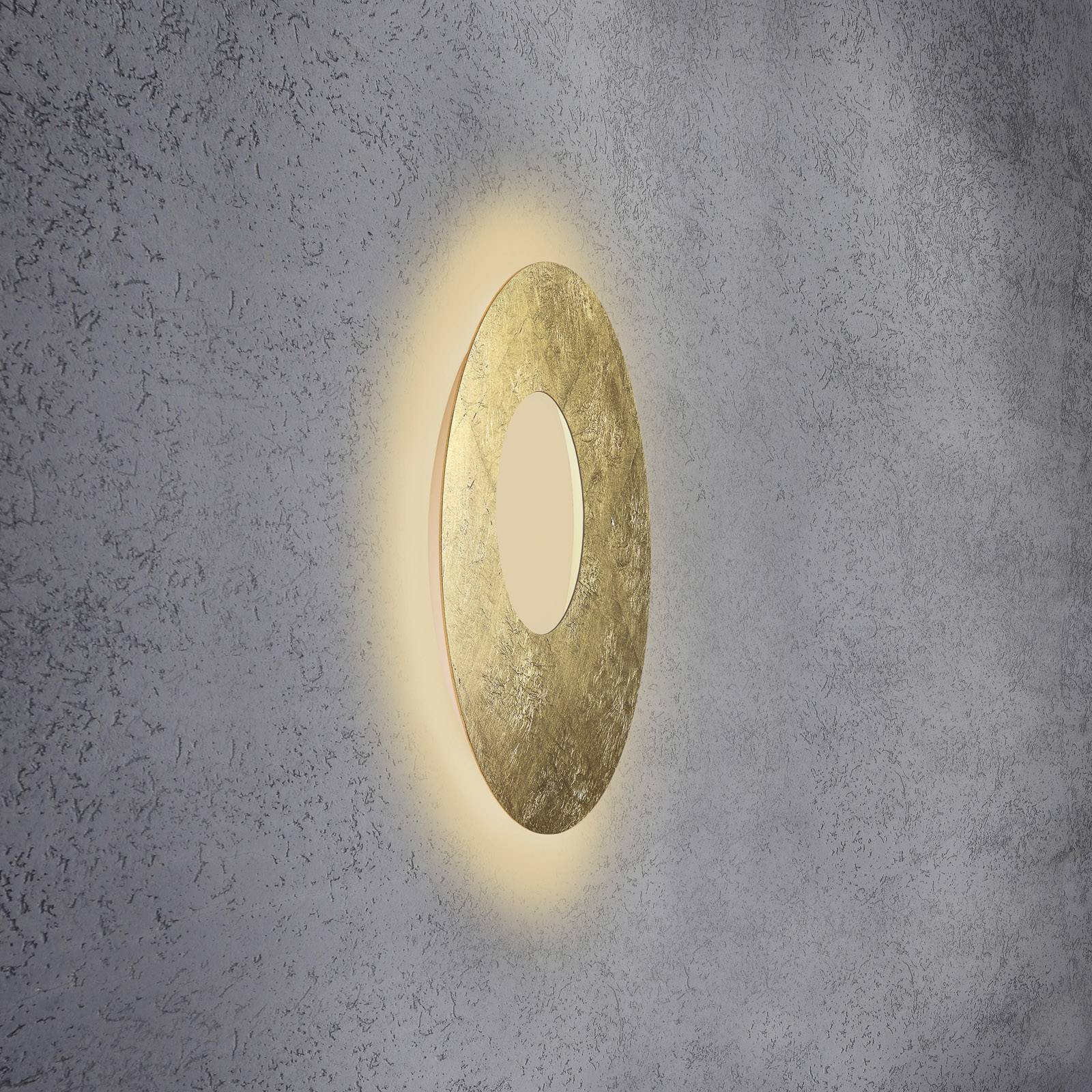 Escale Blade Open LED-Wandleuchte Blattgold Ø 59cm von Escale