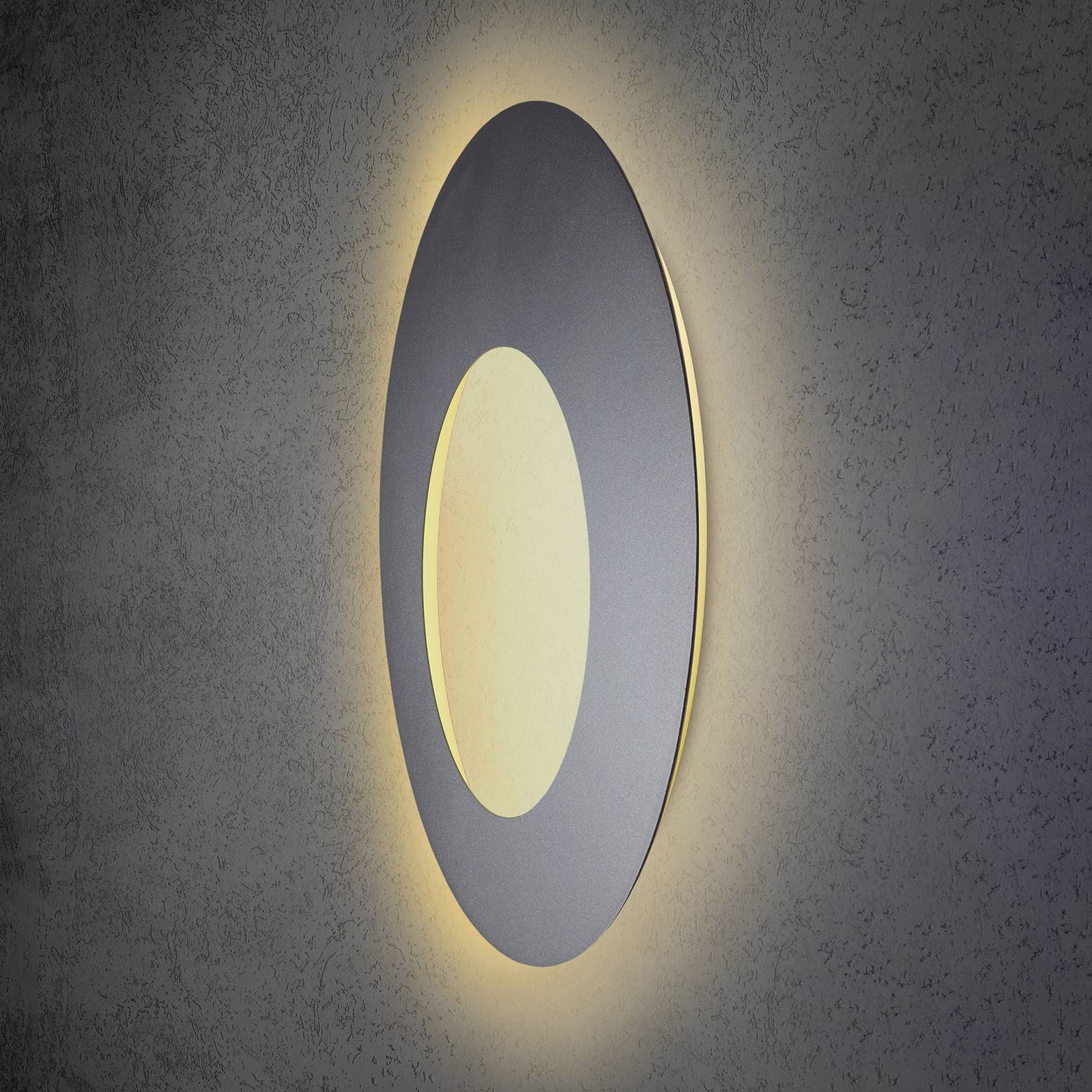 Escale Blade Open LED-Wandleuchte anthrazit Ø 79cm Escale Blade Open LED-Wandleuchte anthrazit Ø 79cm von Escale