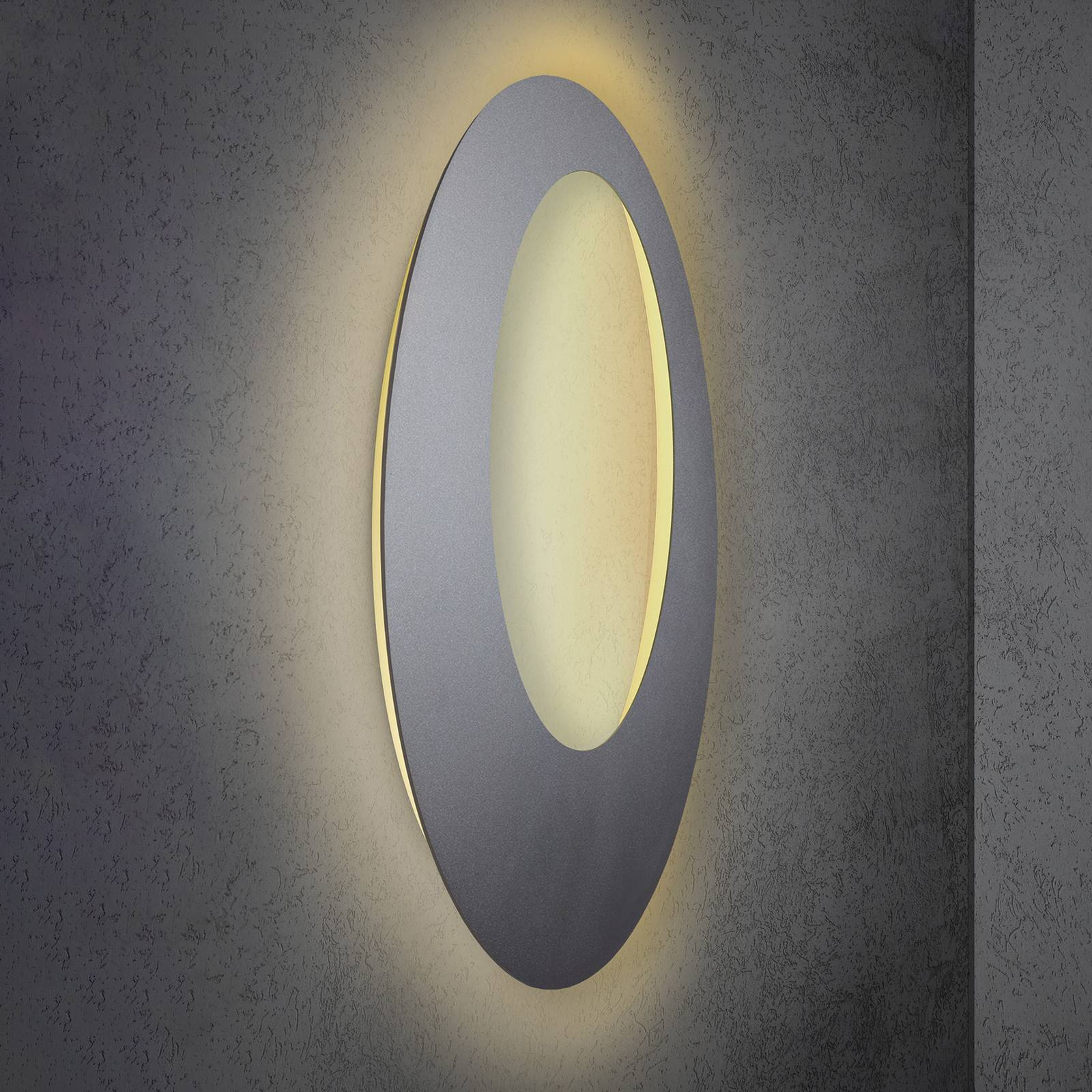 Escale Blade Open LED-Wandleuchte anthrazit Ø 95cm Escale Blade Open LED-Wandleuchte anthrazit Ø 95cm von Escale