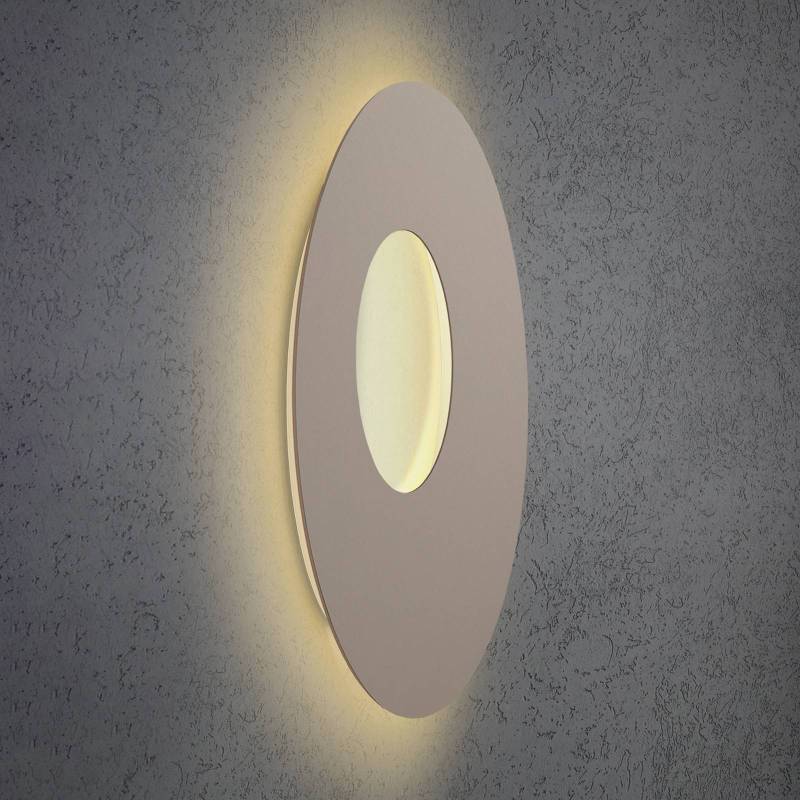 Escale Blade Open LED-Wandleuchte taupe Ø 59 cm von Escale