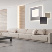 Escale Blade-Q Open und Blade-Q LED Wand- / Deckenleuchten, mit Casambi-Modul Silber eloxiert / anthrazit / taupe eloxiert von Escale