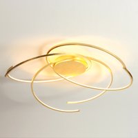 Escale Space LED Deckenleuchte, Länge: 80 cm Blattgold Escale Space LED Deckenleuchte, Länge: 80 cm Blattgold von Escale