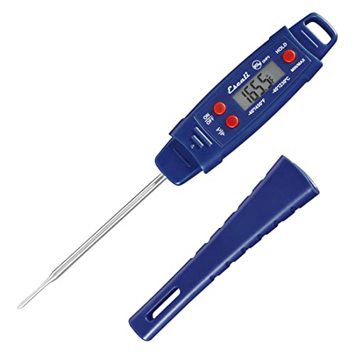 Escali DHP3 Küchenthermometer Gourmet Kochthermometer Thermometer Küche - Thermometer Wasserdicht - Grillthermometer - NSF Zert -40° bis 450° F /-40° bis 232° C - Marineblau - 19,7 x 2,5 x 1,3 cm von Escali