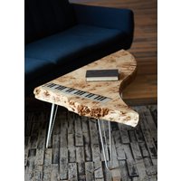 Der Holz Couchtisch, Live Edge Rustikaler Mid-Century Moderner Couchtisch von EscapeFromLife