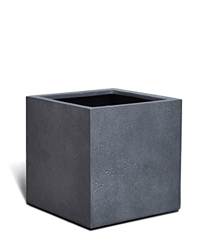 ESCHBACH® Pflanzkübel Cube 40 Blei Grau Quadratisch * 40 x 40 x 40 cm * 10 Jahre Garantie von Eschbach