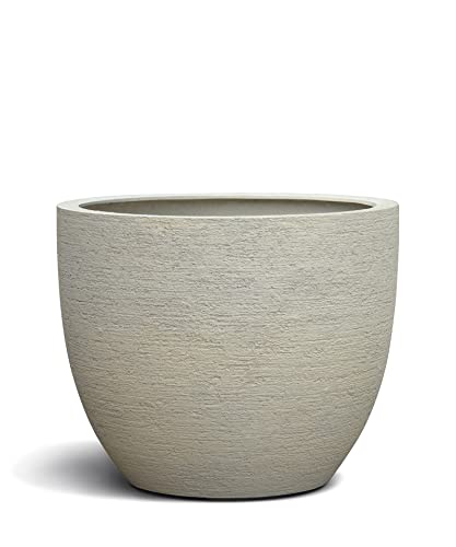 ESCHBACH® Pflanzkübel Egg Pot 40 Crema Creme Weiß Rund * 36 x 36 x 31 cm * 10 Jahre Garantie von Eschbach