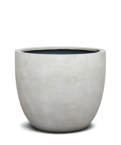 ESCHBACH® Pflanzkübel Egg Pot 70 Creme Weiß Rund XXL * 65 x 65 x 54 cm * 10 Jahre Garantie von Eschbach