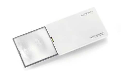 Eschenbach Optik easyPocket Lupe mit 6X-Vergrößerung und LED-Beleuchtung in Weiß - Made in Germany von Eschenbach Optik