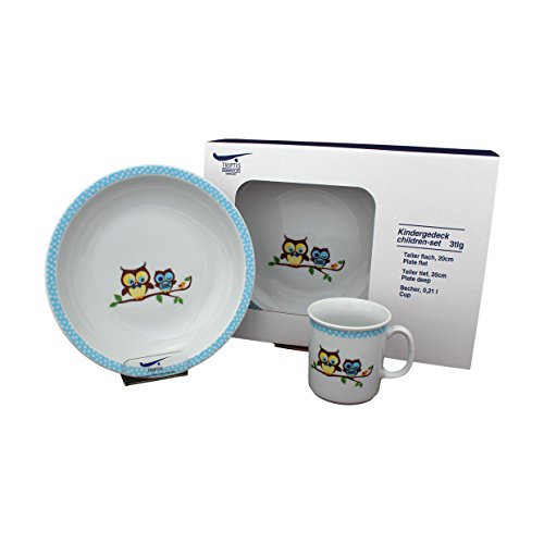 Eschenbach Porzellan Group Kindergeschirr Ernst und Emil Kindergedeck, 3 teilig, Porzellan, Dekor, 1 x 1 x 1 cm von Eschenbach