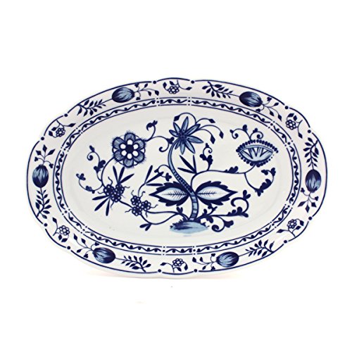 Eschenbach Porzellan Group Romantika Zwiebelmuster Platte oval 32 cm, Porzellan, 1 x 1 x 1 cm von Eschenbach