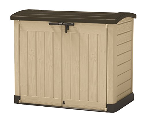 Escher S 1460 4500 Garden Shed – Garten Schuppen (Kunststoff Schuppen, Double, schwarz, Holz) von Keter