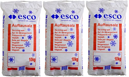 Esco Streusalz Auftausalz Tausalz Steinsalz PVC Sack - Langzeitwirkung (30 kg) von Esco