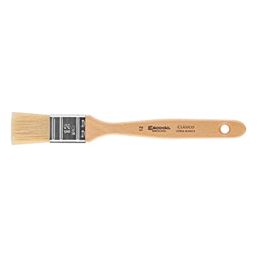 Escoda Clasico 2360 Oil & Acrylic Chungking White Bristle Paint Brush Mottler Flat Single Thickness; Size 12 by Escoda von Escoda