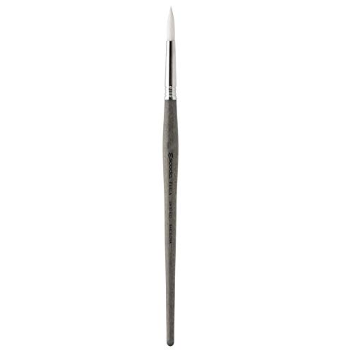Escoda Perla Serie 1430 Aquarellpinsel mit kurzem Griff, rund, 0, weißes Toray-Filament von Escoda