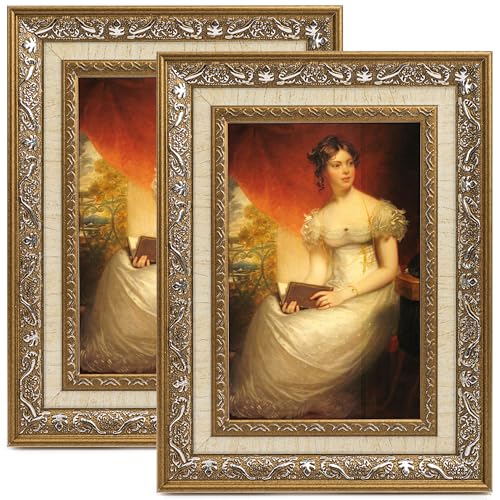 Esdallina 10x15 cm Bilderrahmen (2er-Pack) Fotorahmen im Retro-Design Klassisch einfaches Home-Office-Dekor von Esdallina