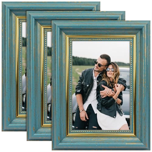 Esdallina 10x15 cm Bilderrahmen (3er-Pack) Fotorahmen im Rustikaler-Design Klassisch einfaches Home-Office-Dekor von Esdallina