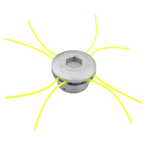 Esenlong Rasentrimmerkopf und Faden Set, Universal Aluminium Trimmerkopf Grasfreischneider Zubehör zum Trimmen und Mähen von Esenlong