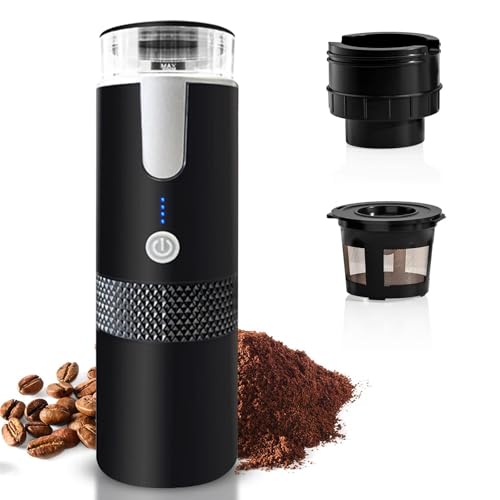 Esenlong Tragbare Kaffeemaschine Kabellose Espressomaschine Kompatibel mit gemahlenen und K-Cup-Kapseln von Esenlong