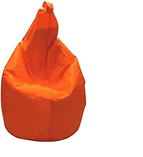 Dmora Einfarbiger Sitzsack, orange Farbe, Maße 80 x 120 x 80 cm von Talamo Italia
