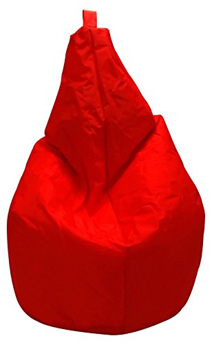 Dmora Einfarbiger Sitzsack, rote Farbe, Maße 80 x 120 x 80 cm von Talamo Italia