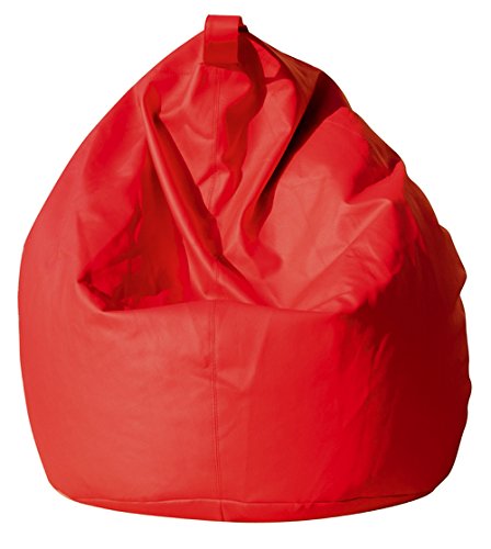 Dmora Eleganter Sitzsack, rote Farbe, Maße 80 x 120 x 80 cm von Talamo Italia