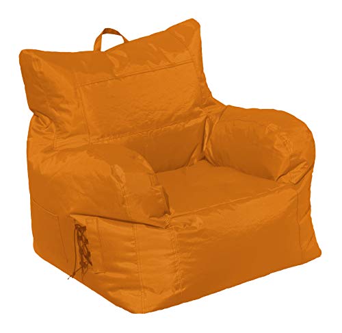 Dmora Gepolsterter Sessel mit Armlehnen, Farbe Orange, Maße 80 x 80 x 80 cm von Talamo Italia