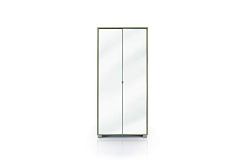 Dmora Schrank mit 2 Spiegeltüren 8 verstellbare Einlegeböden von Dmora